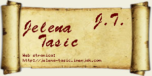 Jelena Tasić vizit kartica